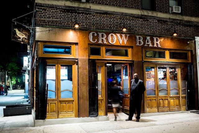 The old Crow Bar sign (Scott Heins / Gothamist).